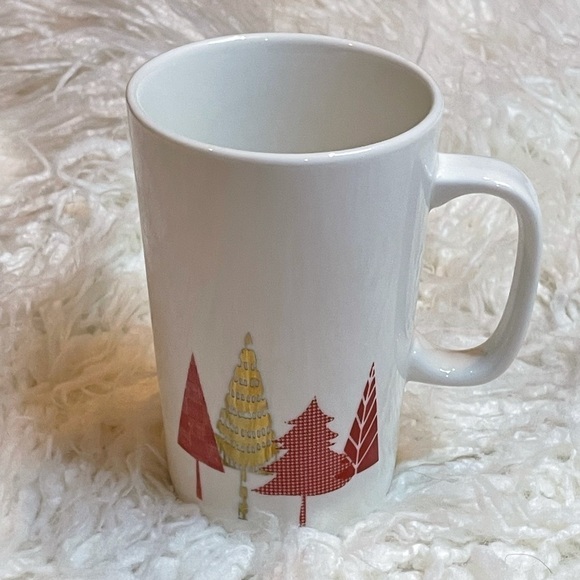 Starbucks 2017 16 Oz Holiday Coffee Cup Red Gold White - Picture 1 of 4